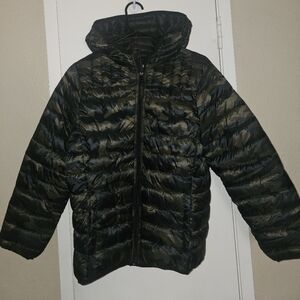 Urban Republic Black Puffer Jacket with Quilted Design and High Collar